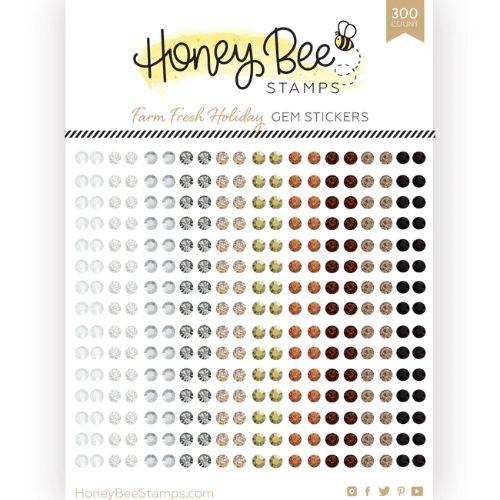 Honey Bee Stamps - Gem Stickers | 300 Count | Farm Fresh Holiday