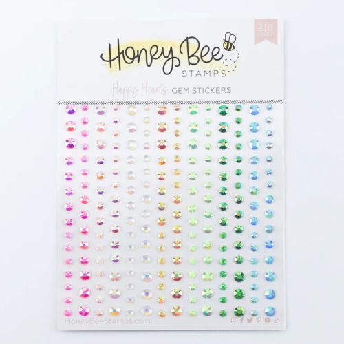 Honey Bee Stamps - Happy Hearts Gem Stickers - 210 Count