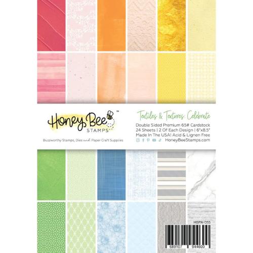 Honey Bee Stamps - Textiles & Texture: Celebrate Paper Pad 6x8.5 - 24 Double Sided Sheets