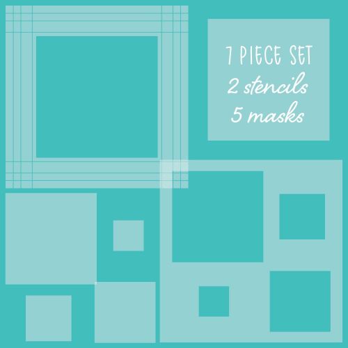 Honey Bee Stamps - Square Spotlight | Stencils & Masks | Set of 7