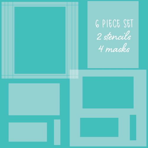 Honey Bee Stamps - Rectangle Spotlight | Stencils & Masks | Set of 6