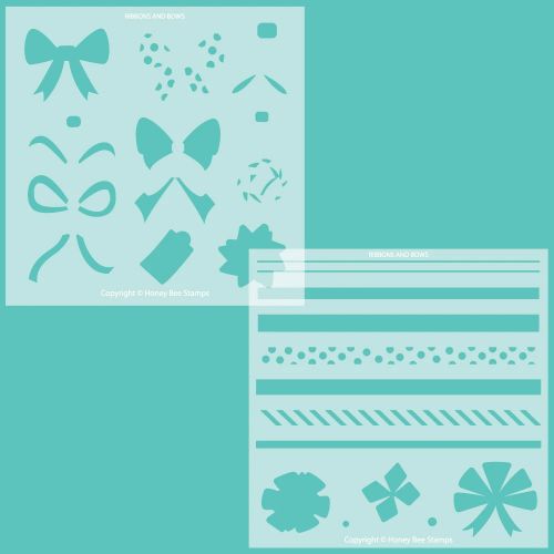 Honey Bee Stamps - Ribbons and Bows | Stencils | Set of 2