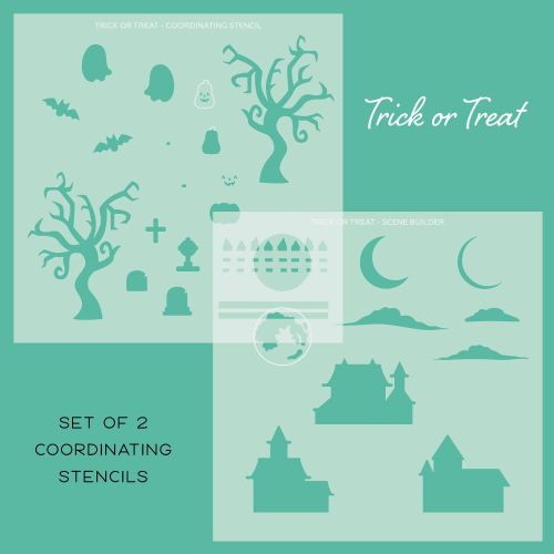 Honey Bee Stamps - Trick Or Treat | Stencils | Set of 2