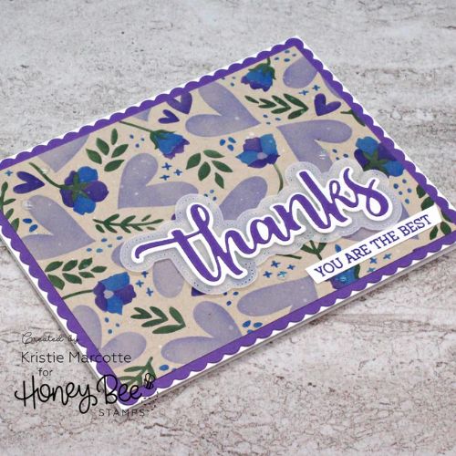 Honey Bee Stamps - Hearts In Bloom - Set of 4 Layering Background Stencils