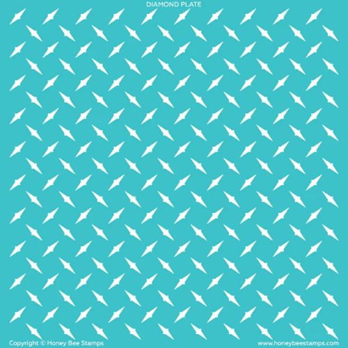 Honey Bee Stamps - Diamond Plate Background Stencil