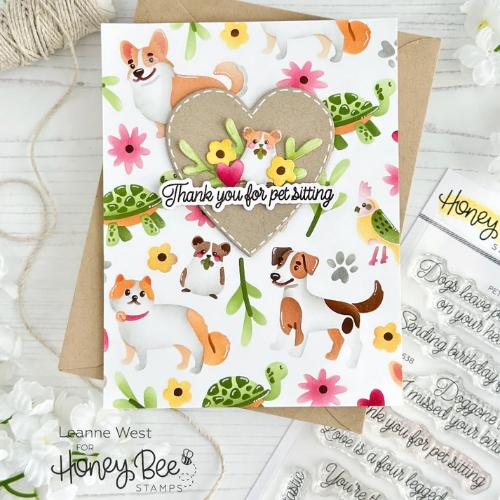Honey Bee Stamps - Pet Friends - 6"x6" Layering Stencil (Set of 6)