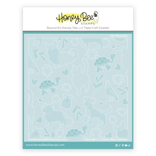 Honey Bee Stamps - Pet Friends - 6"x6" Layering Stencil (Set of 6)