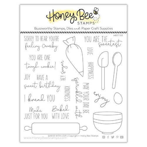 Honey Bee Stamps - Baked With Love | 6x6 Stamp Set