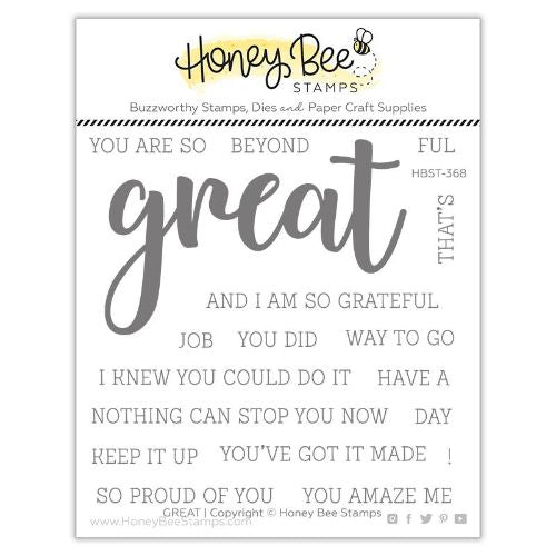 Honey Bee Stamps - Great | 4x4 Stamp Set