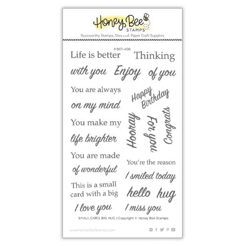Honey Bee Stamps - Small Card, Big Hug | 4x6 Stamp Set