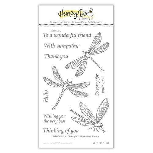 Honey Bee Stamps - Dragonfly | 4x6 Stamp Set