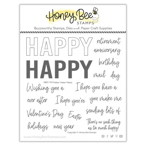 Honey Bee Stamps - Happy Happy Happy | 6x6 Stamp Set