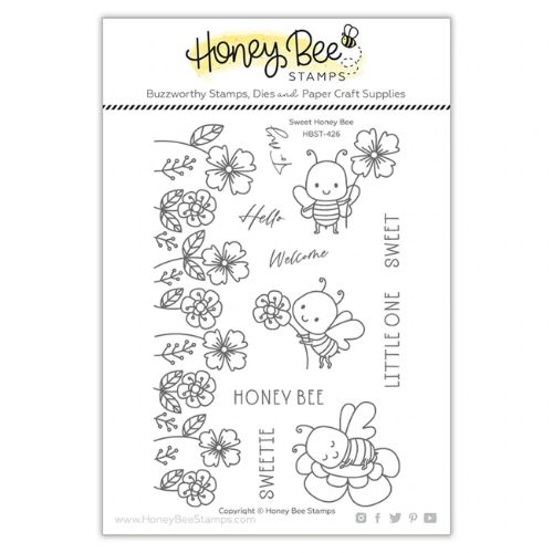 Honey Bee Stamps - Sweet Honey Bee | 4x6 Stamp Set