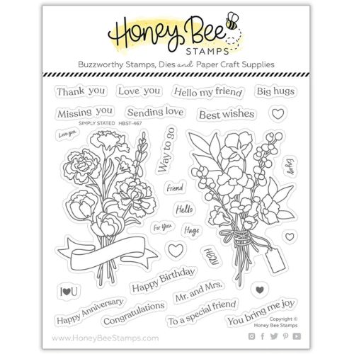 Honey Bee Stamps - Simply Stated - 6x6 Stamp Set