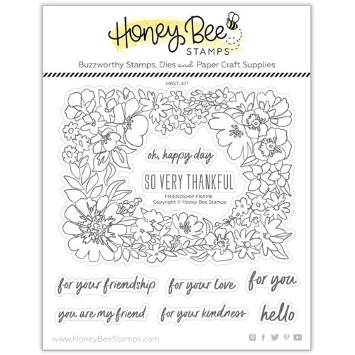 Honey Bee Stamps - Friendship Frame - 6x6 Stamp Set
