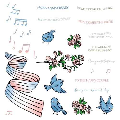 Honey Bee Stamps - Sweet Songs 6x8 Stamp Set