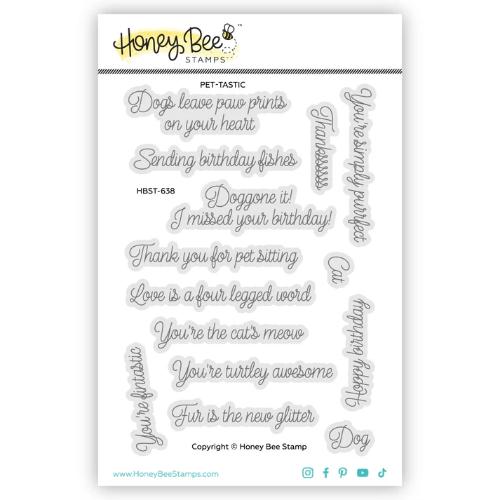 Honey Bee Stamps - Pet-tastic - 4"x6" Clear Stamp Set