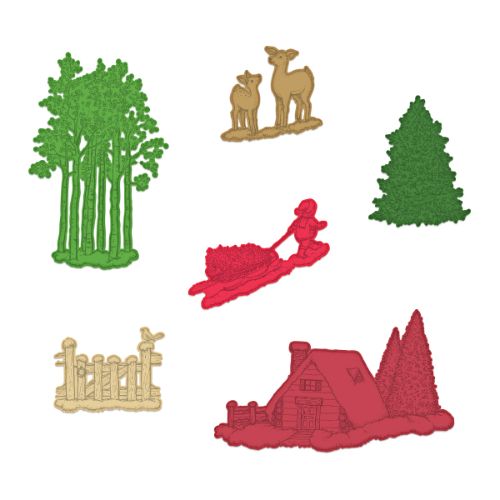 Heartfelt Creations - Woodsy Winterscapes Die
