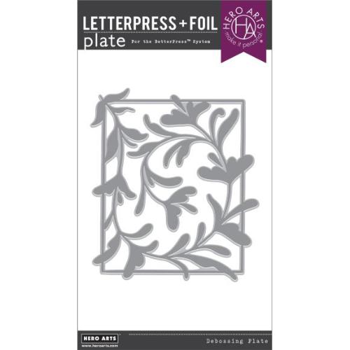 Hero Arts - Decorative Floral BetterPress + Foil Plate from the Lovely Letterpress Collection
