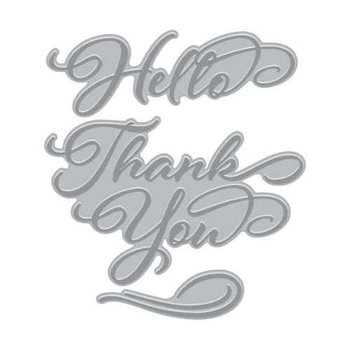 Hero Arts - Hello & Thank You BetterPress + Foil Plates from the Lovely Letterpress Collection
