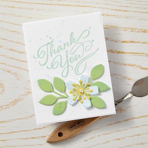 Hero Arts - Hello & Thank You BetterPress + Foil Plates from the Lovely Letterpress Collection