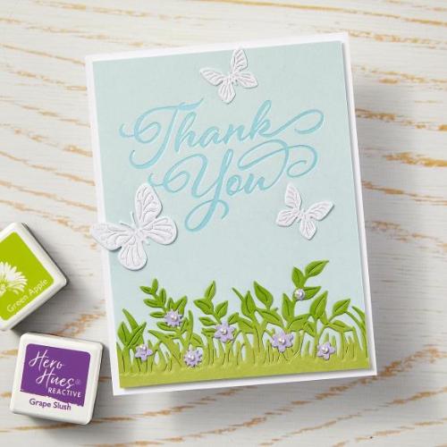 Hero Arts - Hello & Thank You BetterPress + Foil Plates from the Lovely Letterpress Collection