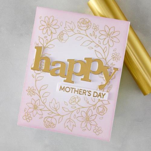 Hero Arts - Floral Border BetterPress + Foil Plate from the Lovely Letterpress Collection