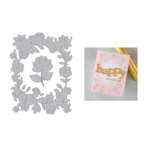 Hero Arts - Floral Border BetterPress + Foil Plate from the Lovely Letterpress Collection