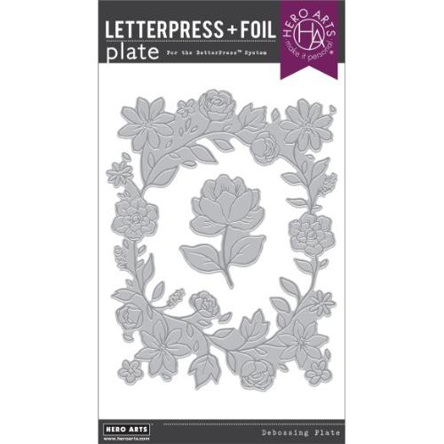 Hero Arts - Floral Border BetterPress + Foil Plate from the Lovely Letterpress Collection