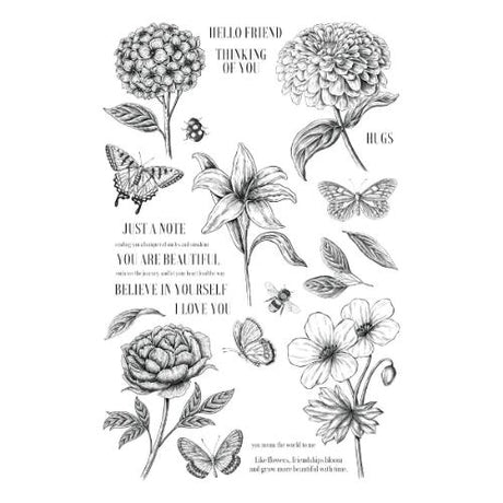 Spellbinders - Beautiful Blooms Stamp and Die Bundle by Simon Hurley - Postage as per Actual