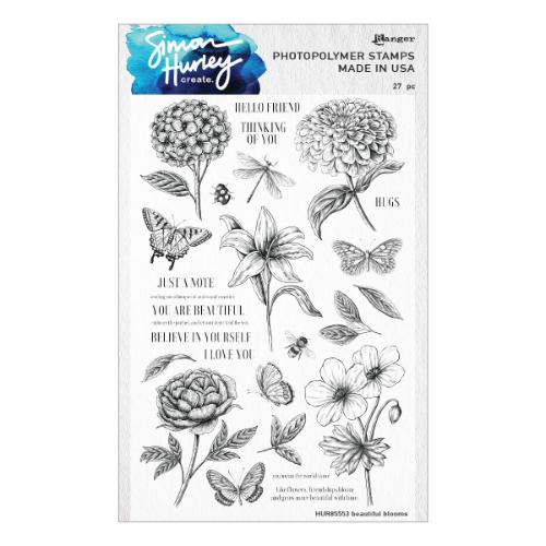 Spellbinders - Beautiful Blooms Stamp and Die Bundle by Simon Hurley - Postage as per Actual