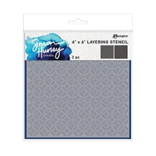 Simon Hurley create. Layering Stencil 6"X6" Geo Circles
