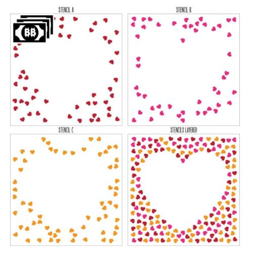 Brutus Monroe - Layering Stencil - Heart of Hearts