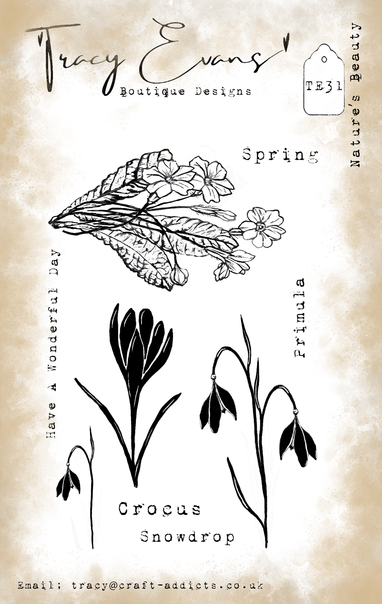 Tracy Evans - Nature's Beauty (A6 stamp) (TE031)