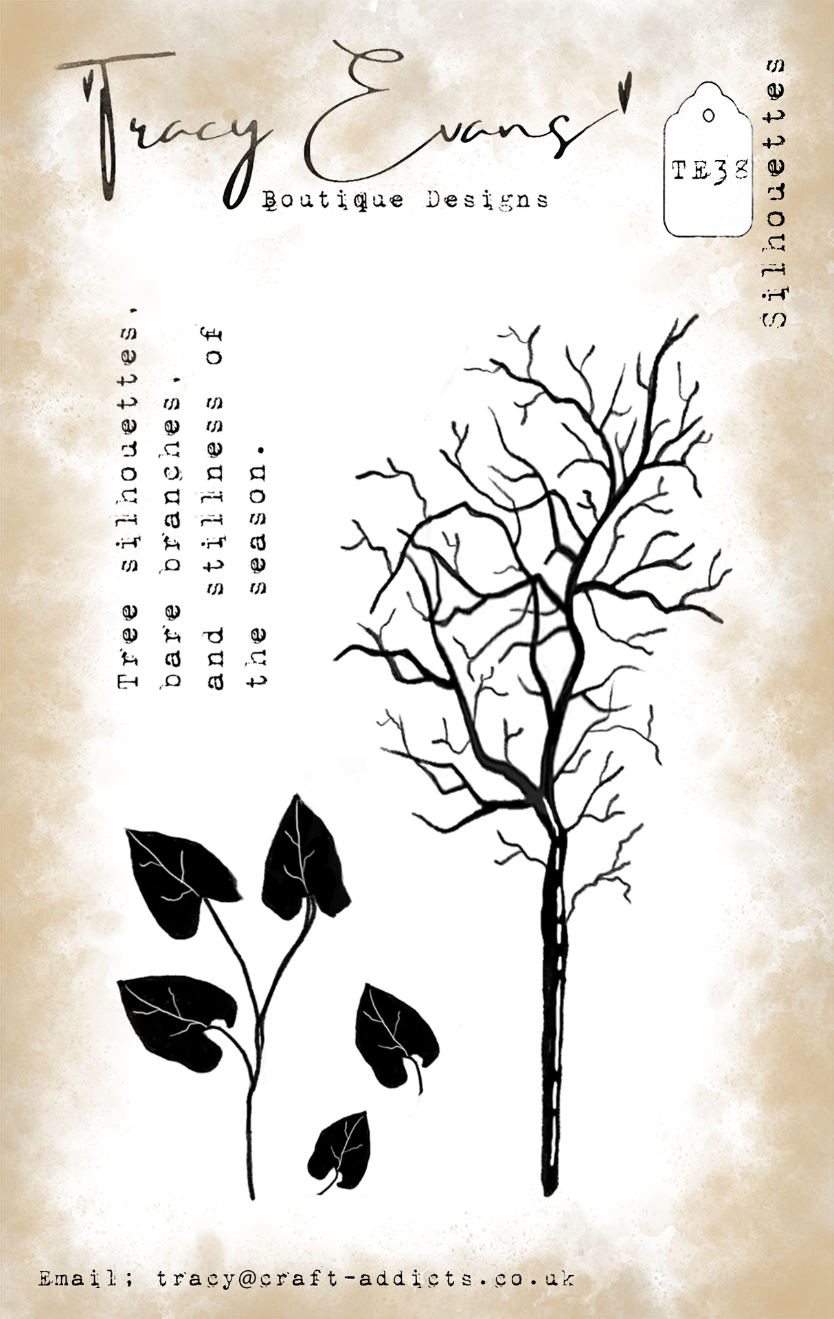 Tracy Evans - Silhouettes (A7 Stamp) (TE038)