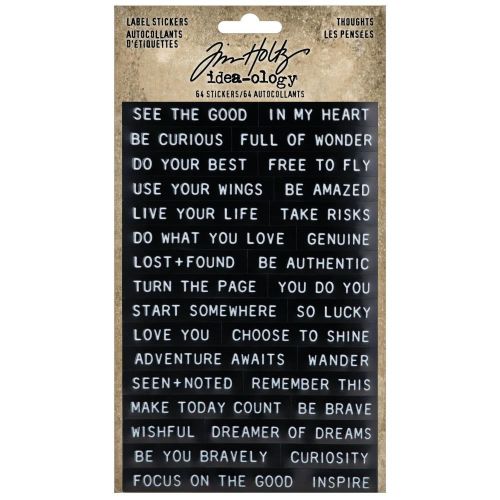 Idea-Ology Sentiments Label Stickers 64/Pkg Thoughts