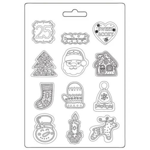 Stamperia Candy Christmas A5 Soft Mould Elements (K3PTA5675)