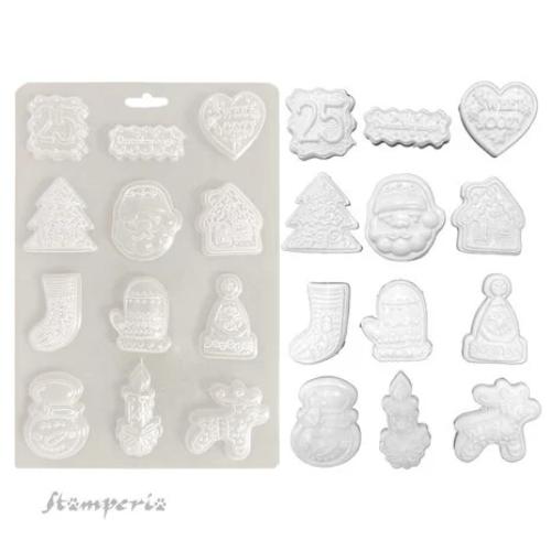 Stamperia Candy Christmas A5 Soft Mould Elements (K3PTA5675)