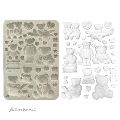 Stamperia The Owl's House A5 Silicon Mould Teddy Bears (KACMA557)