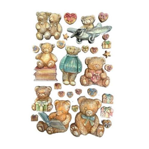 Stamperia The Owl's House A5 Silicon Mould Teddy Bears (KACMA557)