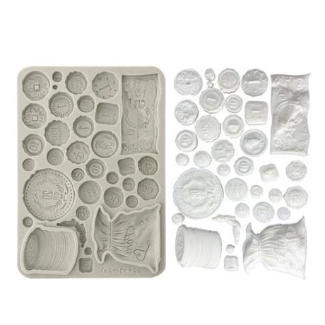Stamperia Venice City of Art A5 Silicon Mould Old Coins (KACMA561)