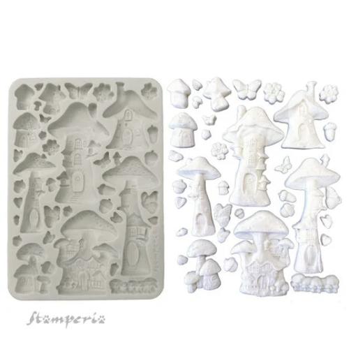 Stamperia Hidden Grove A5 Silicon Mold Mushroom House (KACMA574)