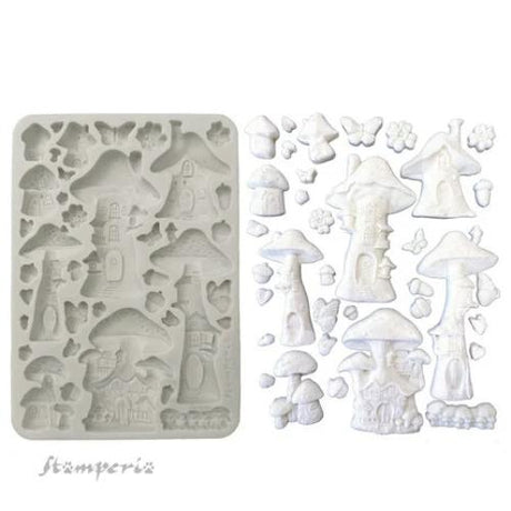 Stamperia Hidden Grove A5 Silicon Mold Mushroom House (KACMA574)