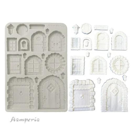 Stamperia Hidden Grove A5 Silicon Mold Door and Window (KACMA576)