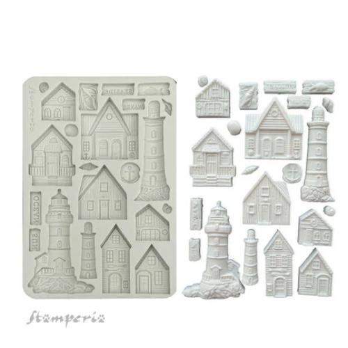 Stamperia Silent Sea A5 Silicon Mould Houses and Lighthouse (KACMA577)