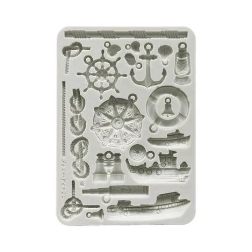 Stamperia Silent Sea A5 Silicon Mould Rudders and Boats (KACMA579)