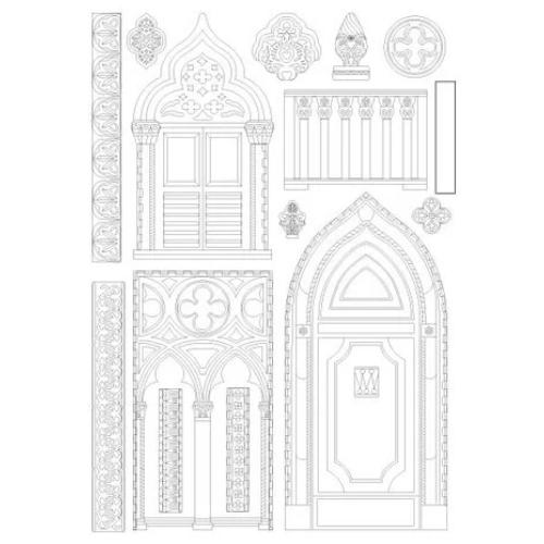 Stamperia Venice City of Art A5 Silicon Mould Architecture (KACMA582)