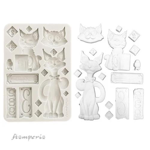 Stamperia Furry Friends A5 Silicon Mould Cats (KACMA591)