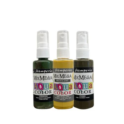 Stamperia Whispering Woods Aquacolor Paint Kit (3pcs) (KAQXWW)
