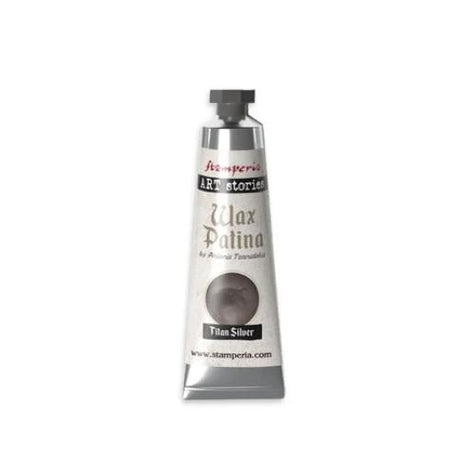 Stamperia Art Stories Wax Patina Titan Silver 40ml (KECW04)